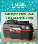 Akumulator Parkside X20V - 6Ah 
Sony Murata VTC6