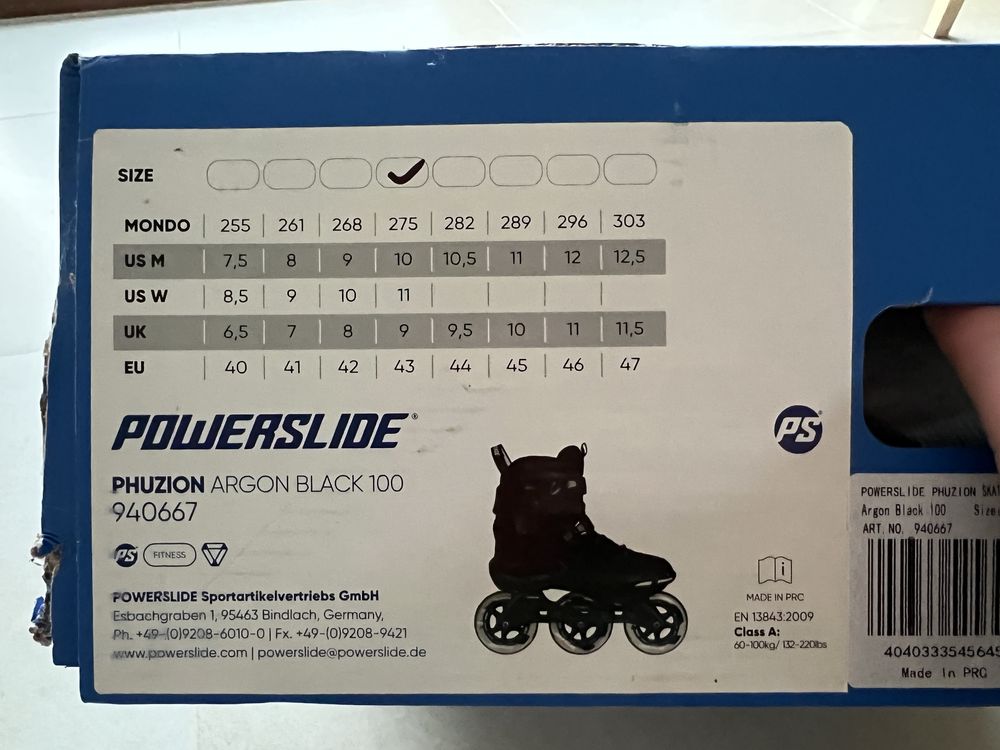 Rolki Powerslide Phuzion Argon 100 black r.43