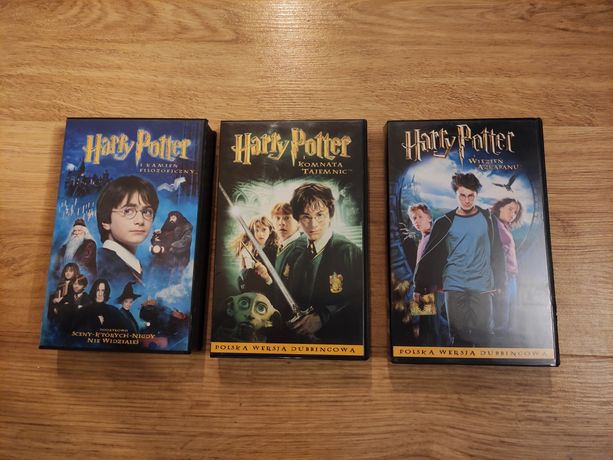 Zestaw 3 kaset VHS Harry Potter stan idealny!