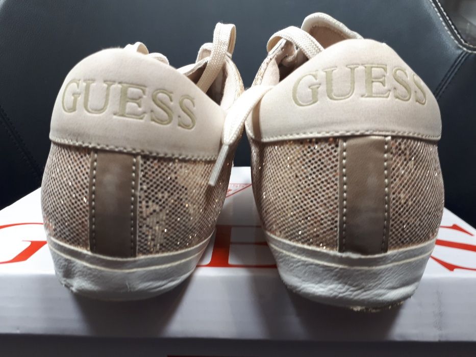Sneakersy Guess Szampańskie brokat trampki 41 markowe buty