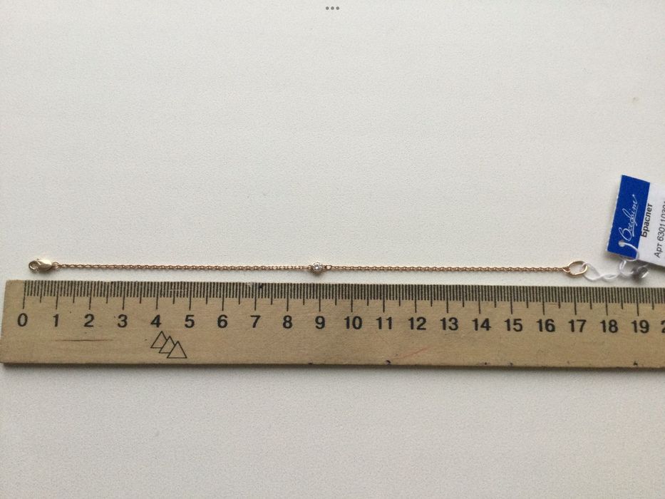 Браслет (17,5см). Золото 585 пробы. Вес: 1,37г. Якорное. Новый.