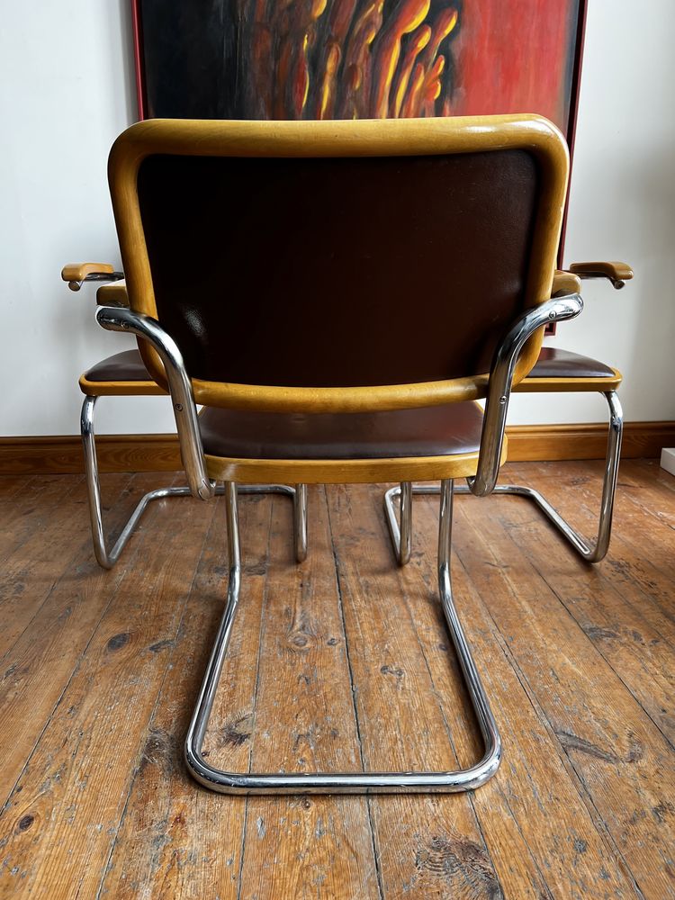 Thonet Marcel Breuer krzesło S64 skóra