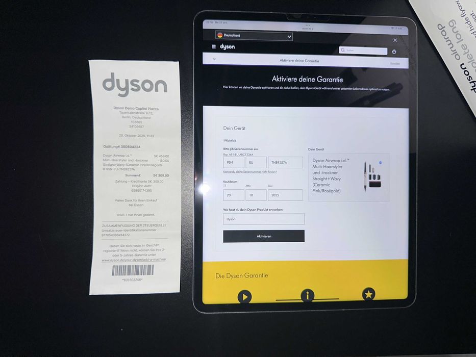 Оригінал dyson HS08 I.D. Ceramic Pink Rose Gold Airwrap Дайсон Новий