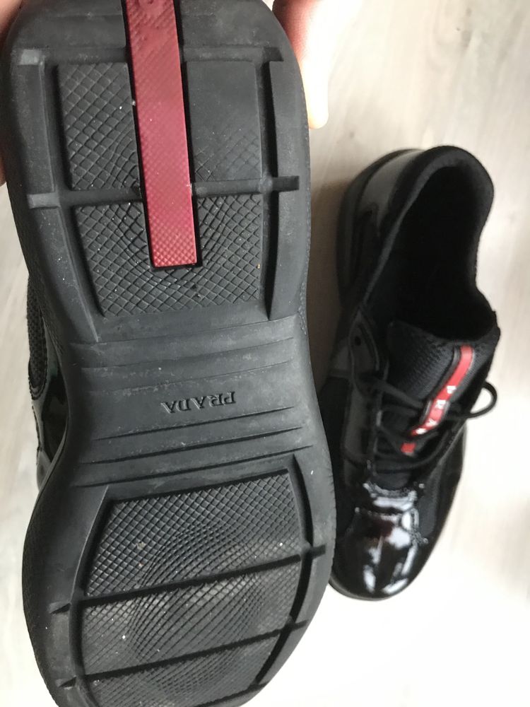 Кросівки 36.5р23см Prada Americas Cup Patent Black originaj Прада