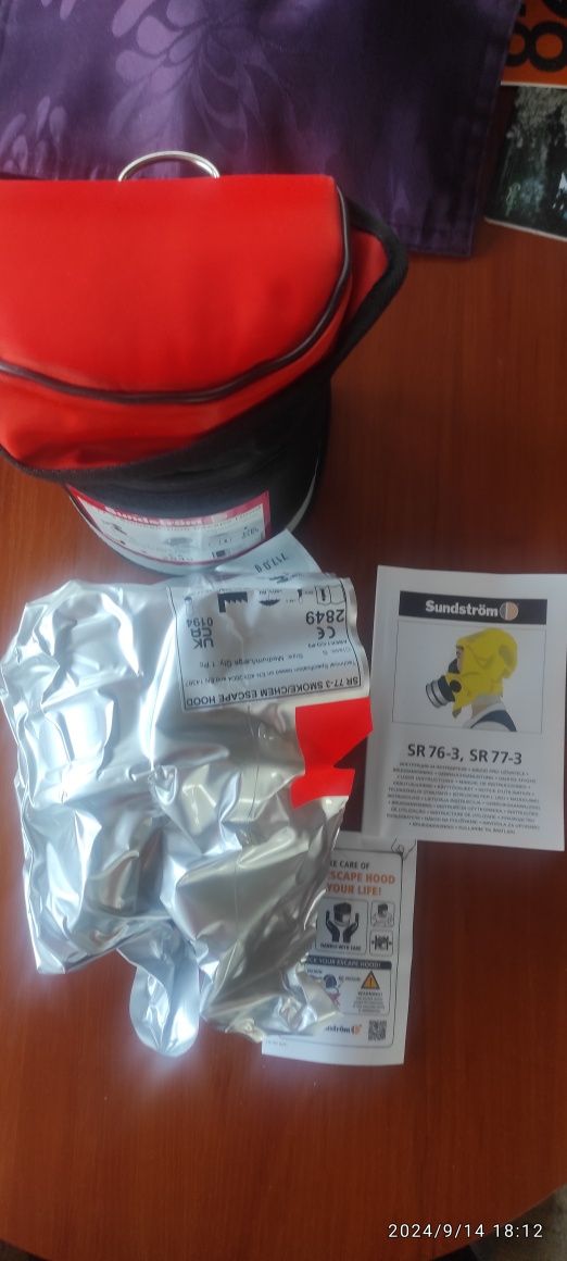 Maska M/L w przypadku pożaru, wypadku chemicznego