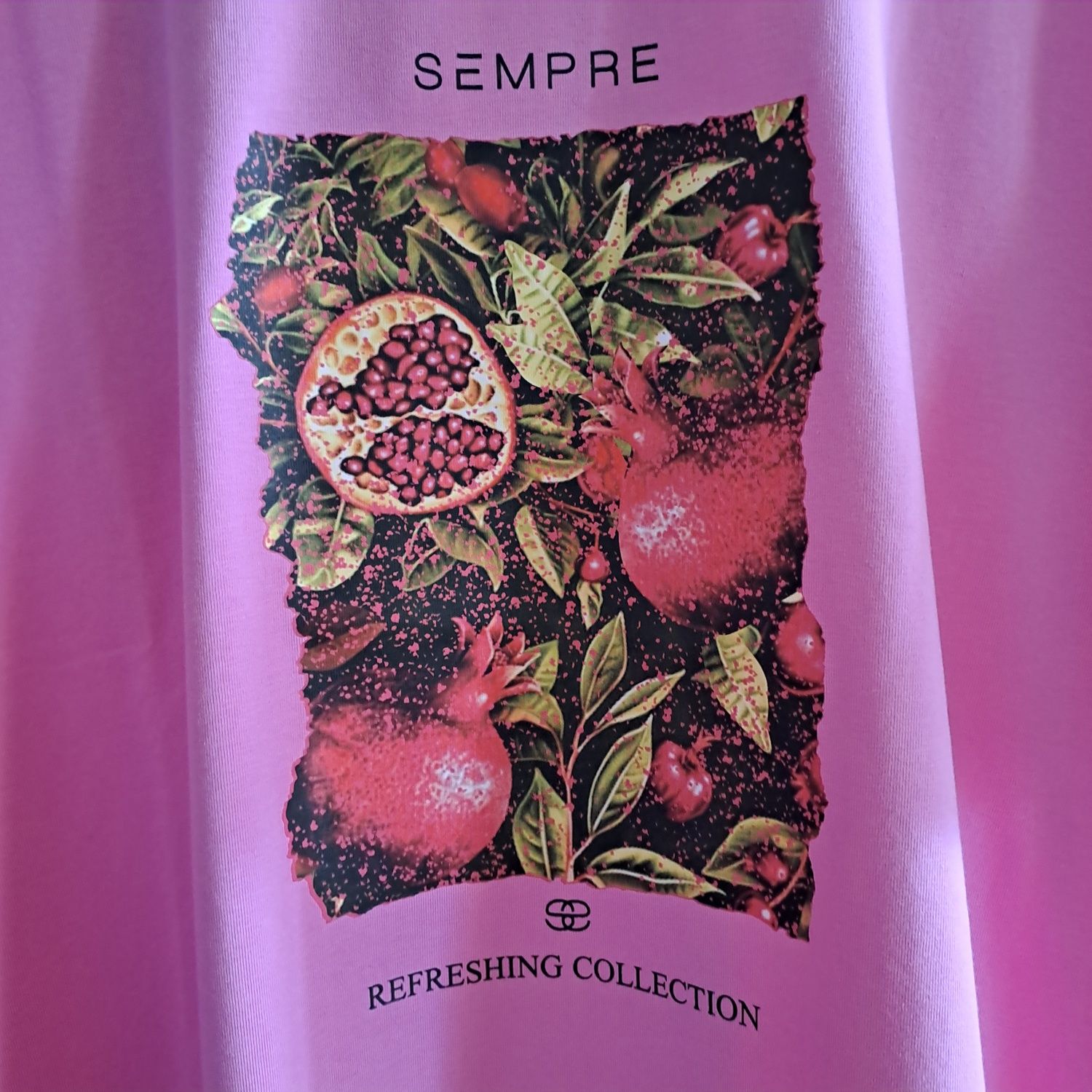 Sempre tshirt koszulka nadruk granaty oversize rozmiar uniwersalny one