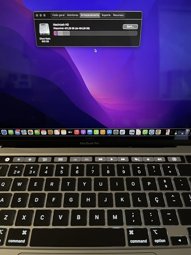 OPORTUNIDADE - MacBook Pro 13" M1 CPU 3.2 GHz Apple M1