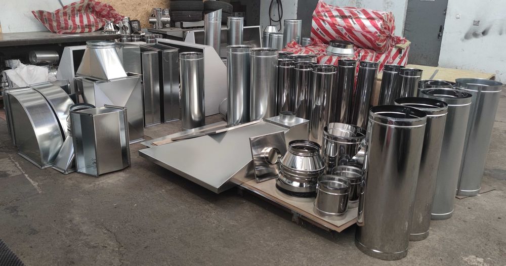 Дымоходы. воздуховоды, аспирация, вытяжка, труба, жестяные изделия