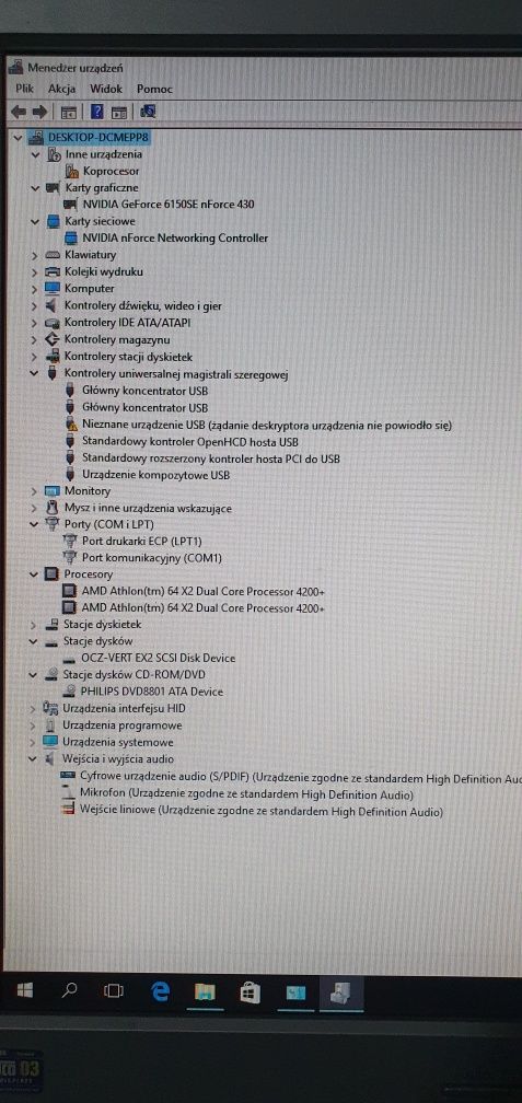 Kompletny markowy zestaw komputerowy windows 10 8GB Ram SSD
