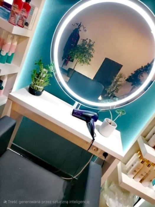 onsole  fryzjerskiego podświetlane  lustra