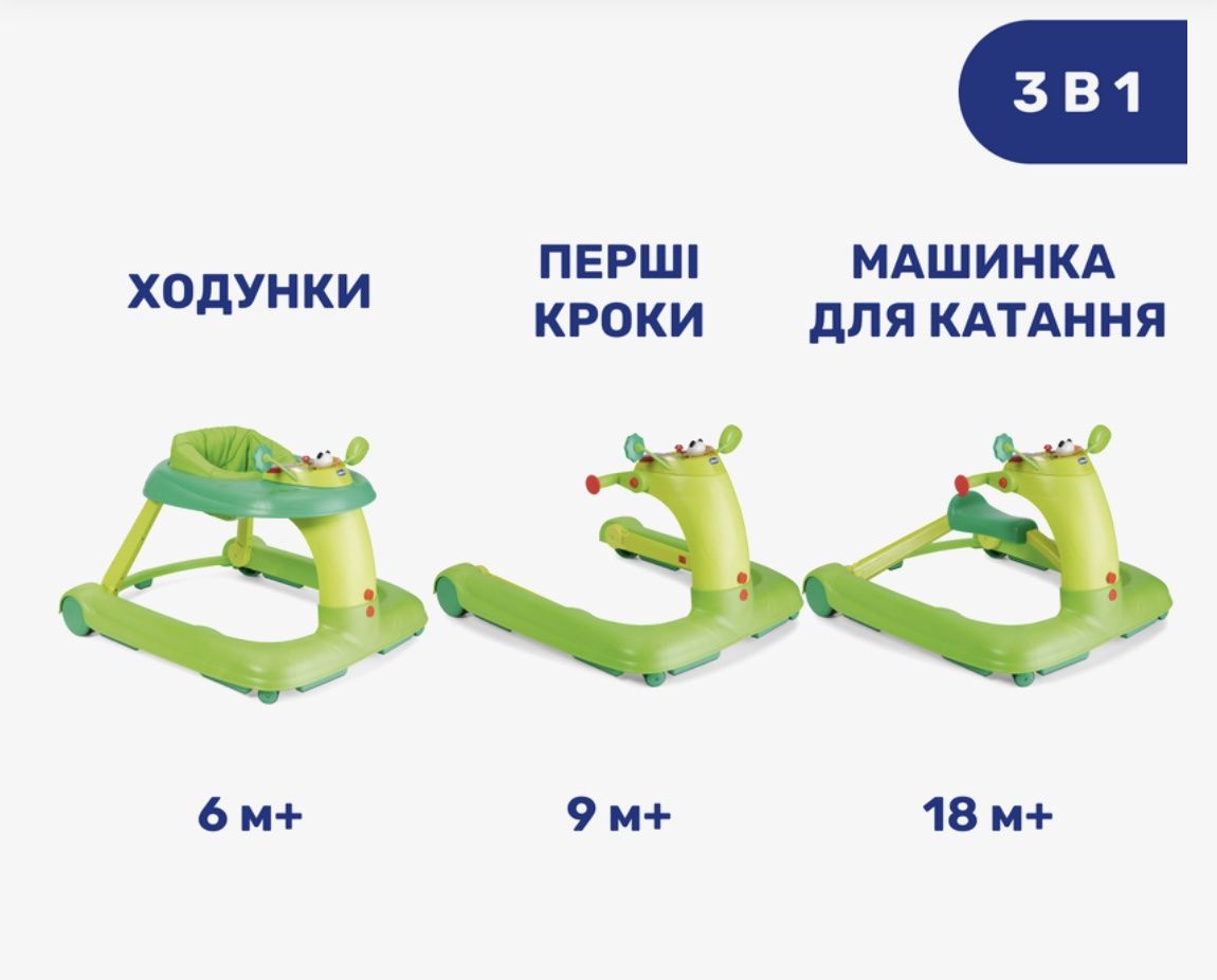 Ходунки 3в1 chicco