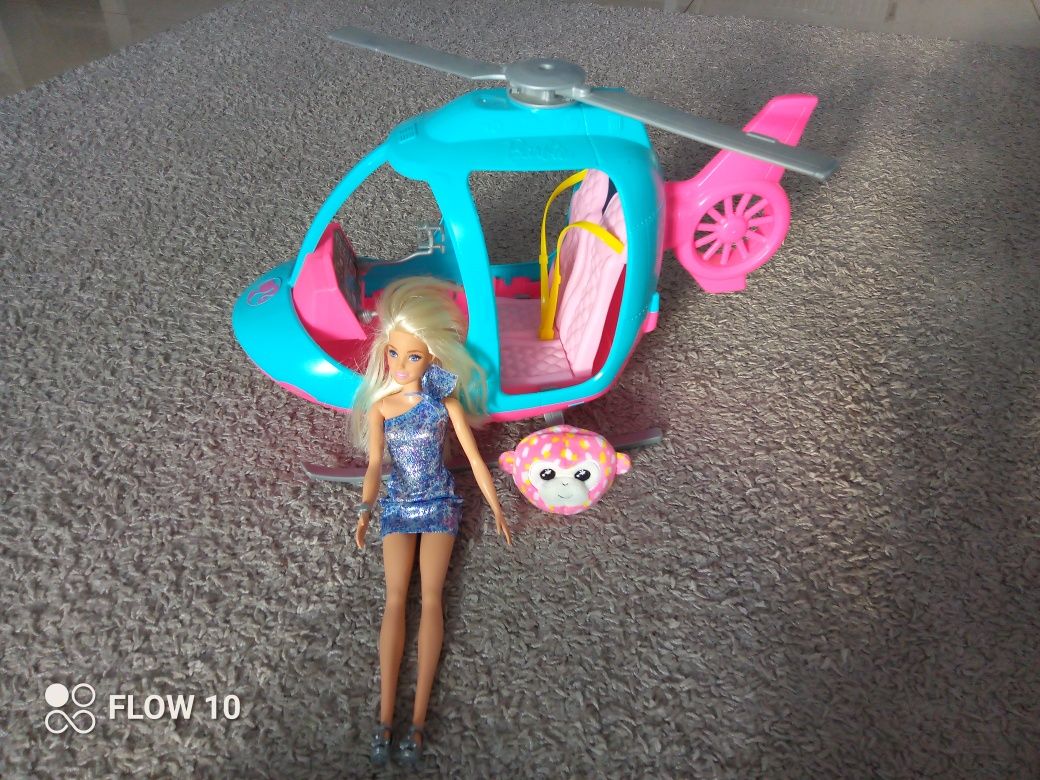 Barbie z helikopterem i akcesoriami