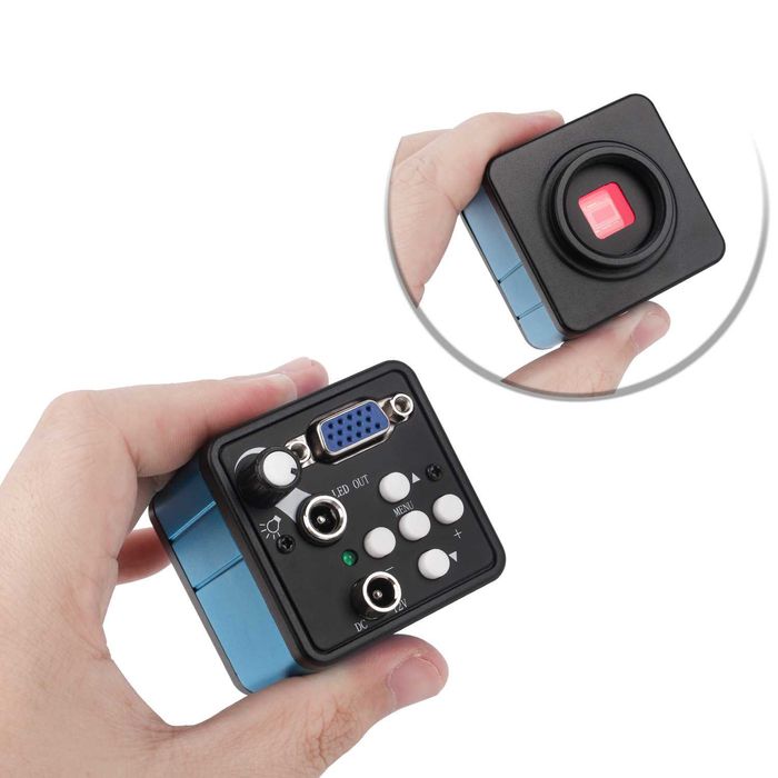 Микроскоп промышленный для электроники 13Мп 1080P VGA, 180x зум, LED