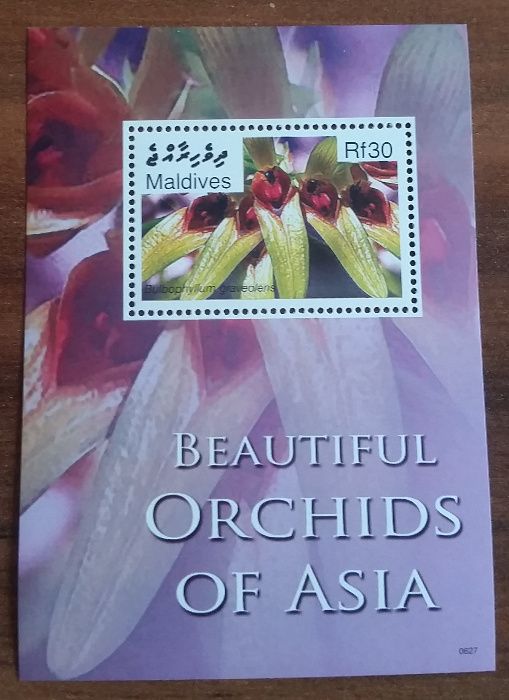Znaczki pocztowe - Malediwy- orchidea