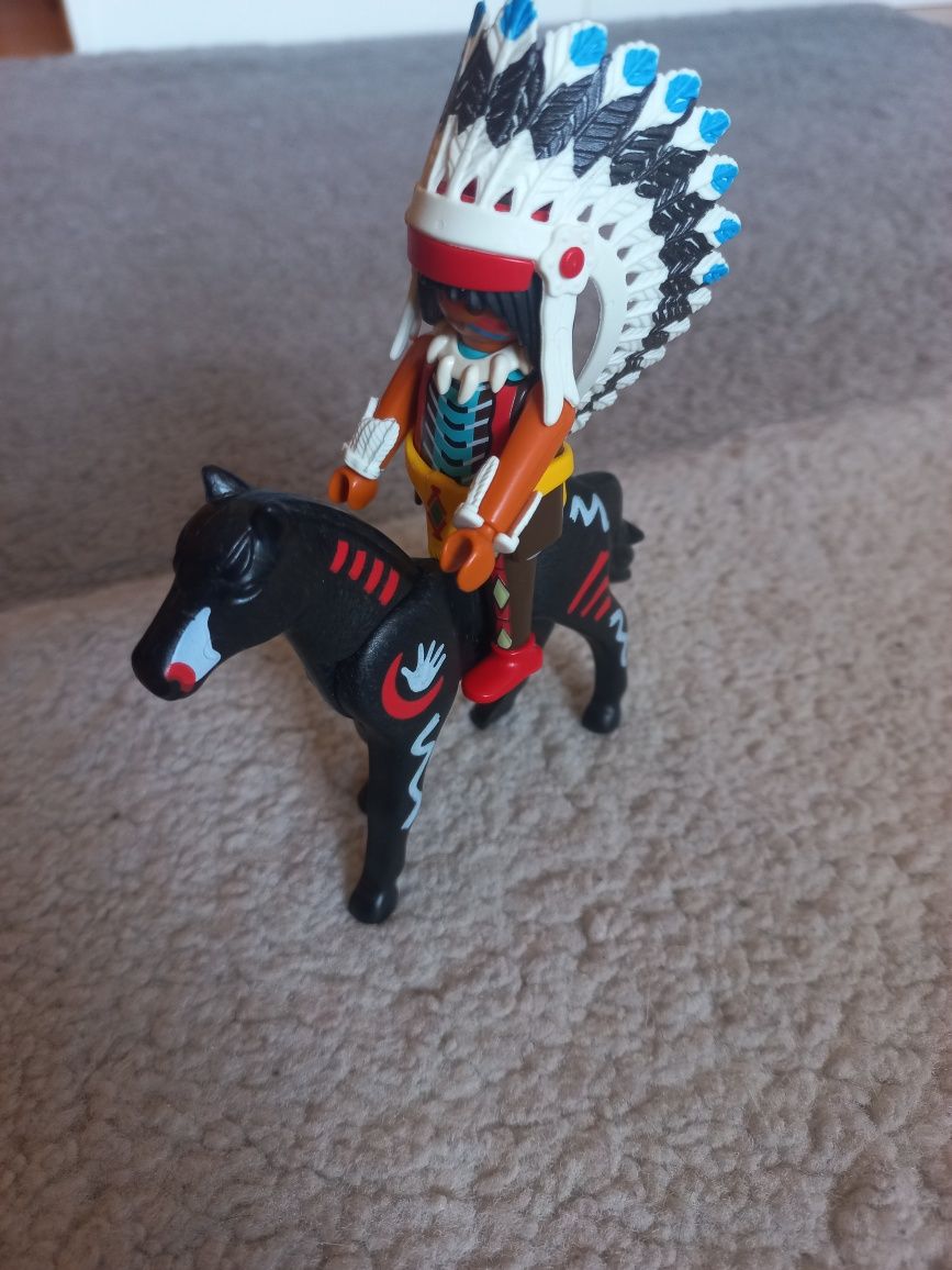 Figura playmobil Indio com cavalo