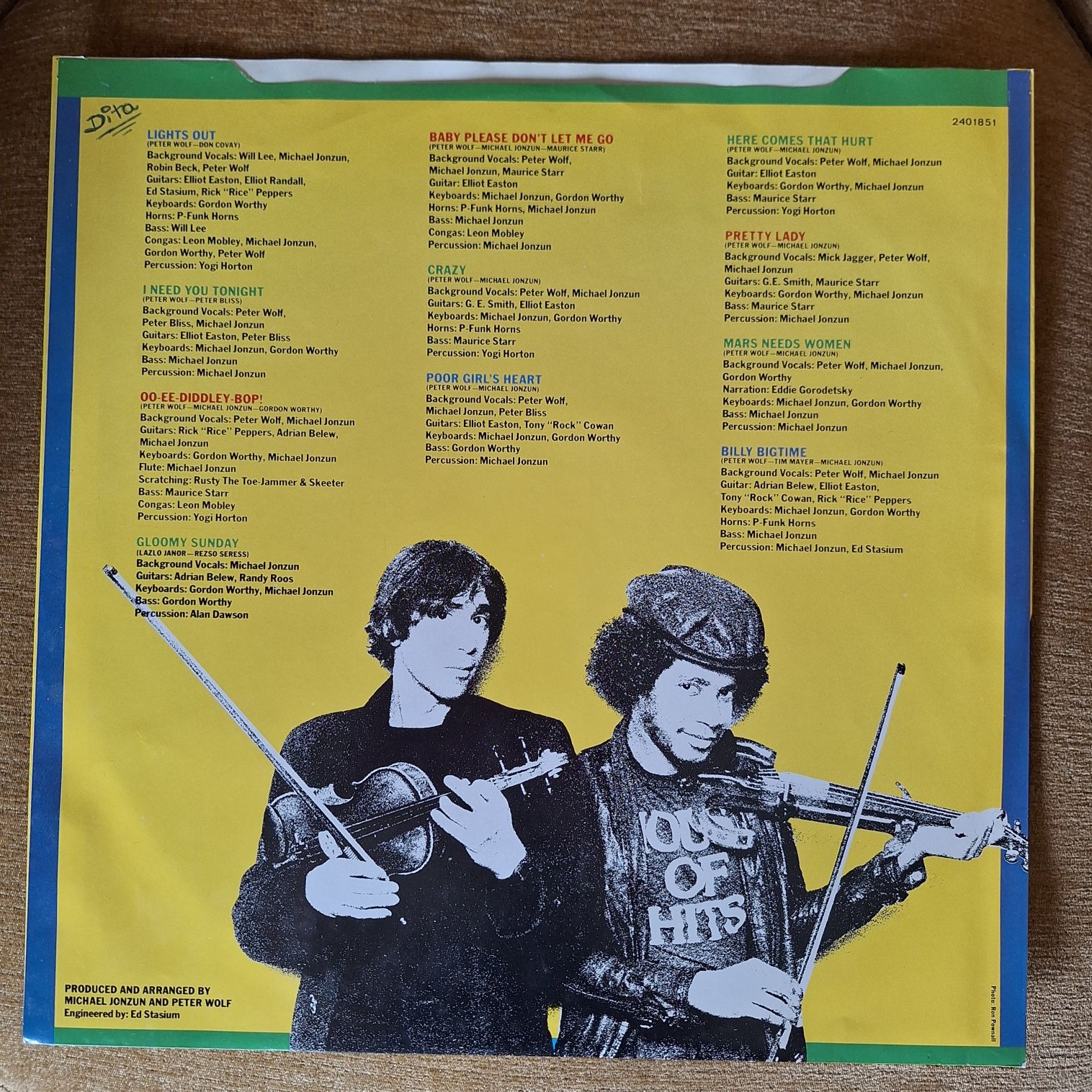 Vinil - LP - Peter Wolf " Lights Out"
