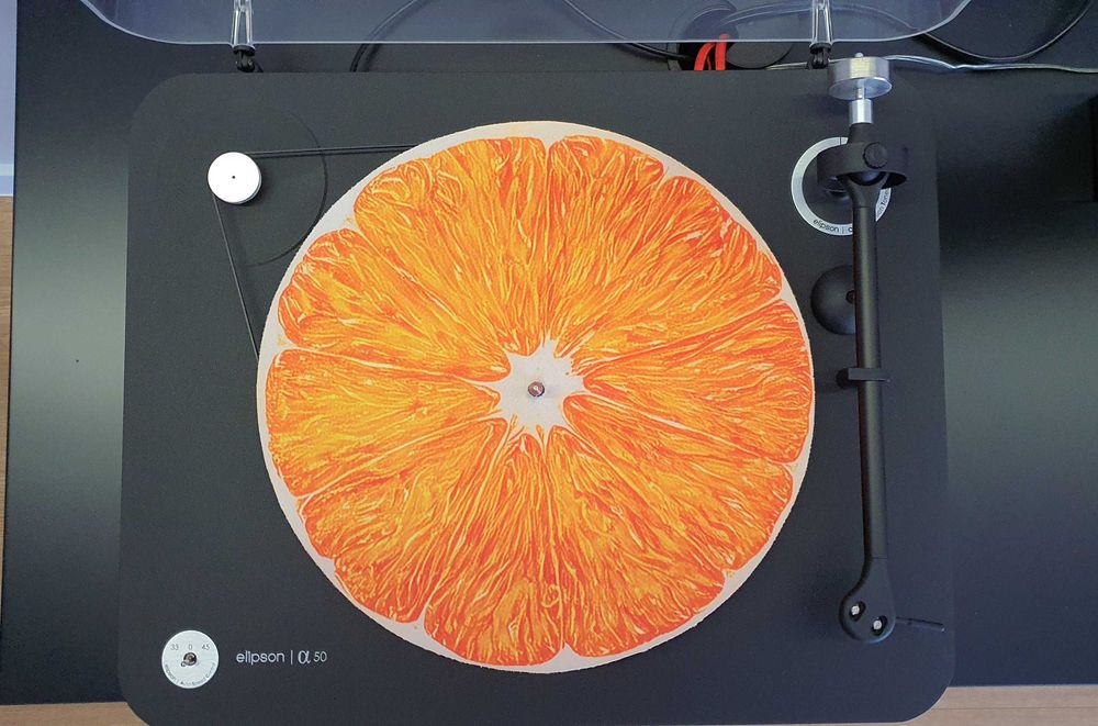 Mata gramofonowa - pomarańcza