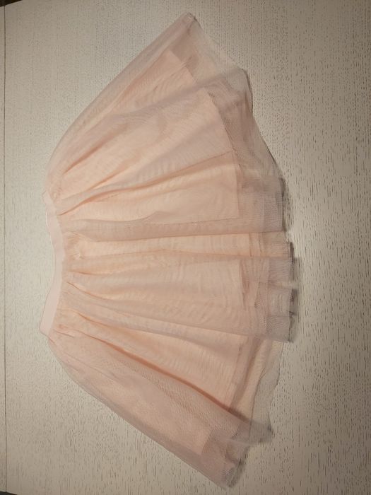 Spódnica tiulowa H&M spódniczka blady kremowy róż rozm. 110/116