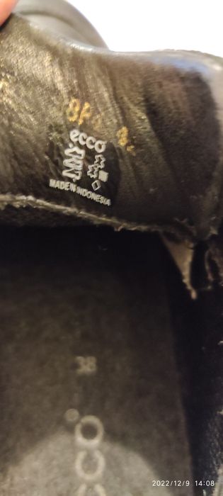 ECCO, męskie botki skórzane r. 38