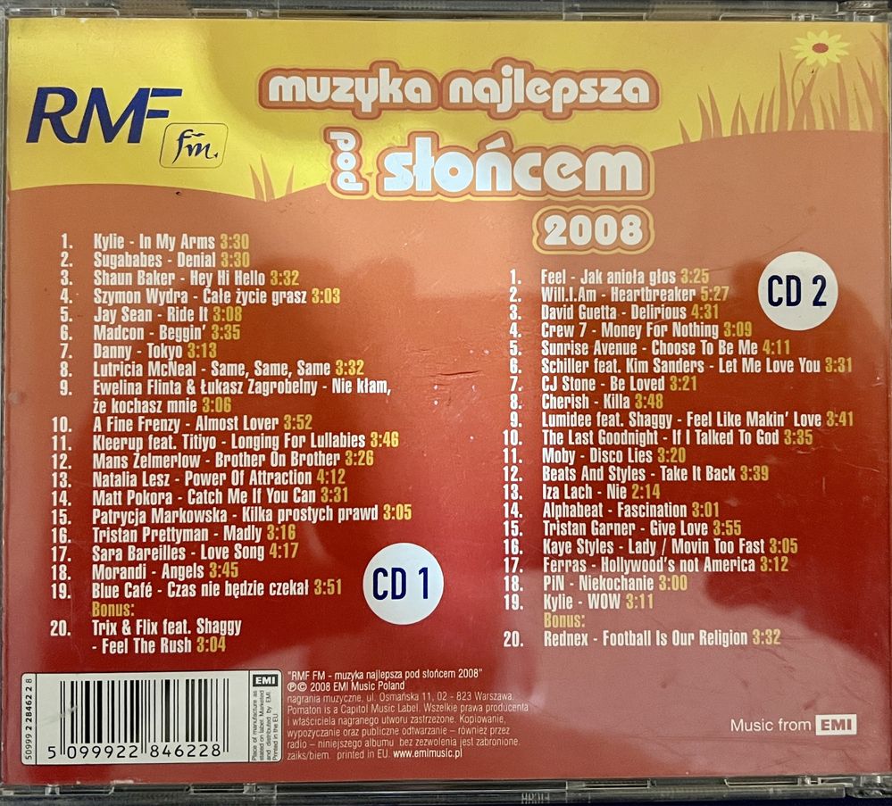 Płyty CD RMF Muzyka Najlepsza Pod Słońcem 2008 2CD