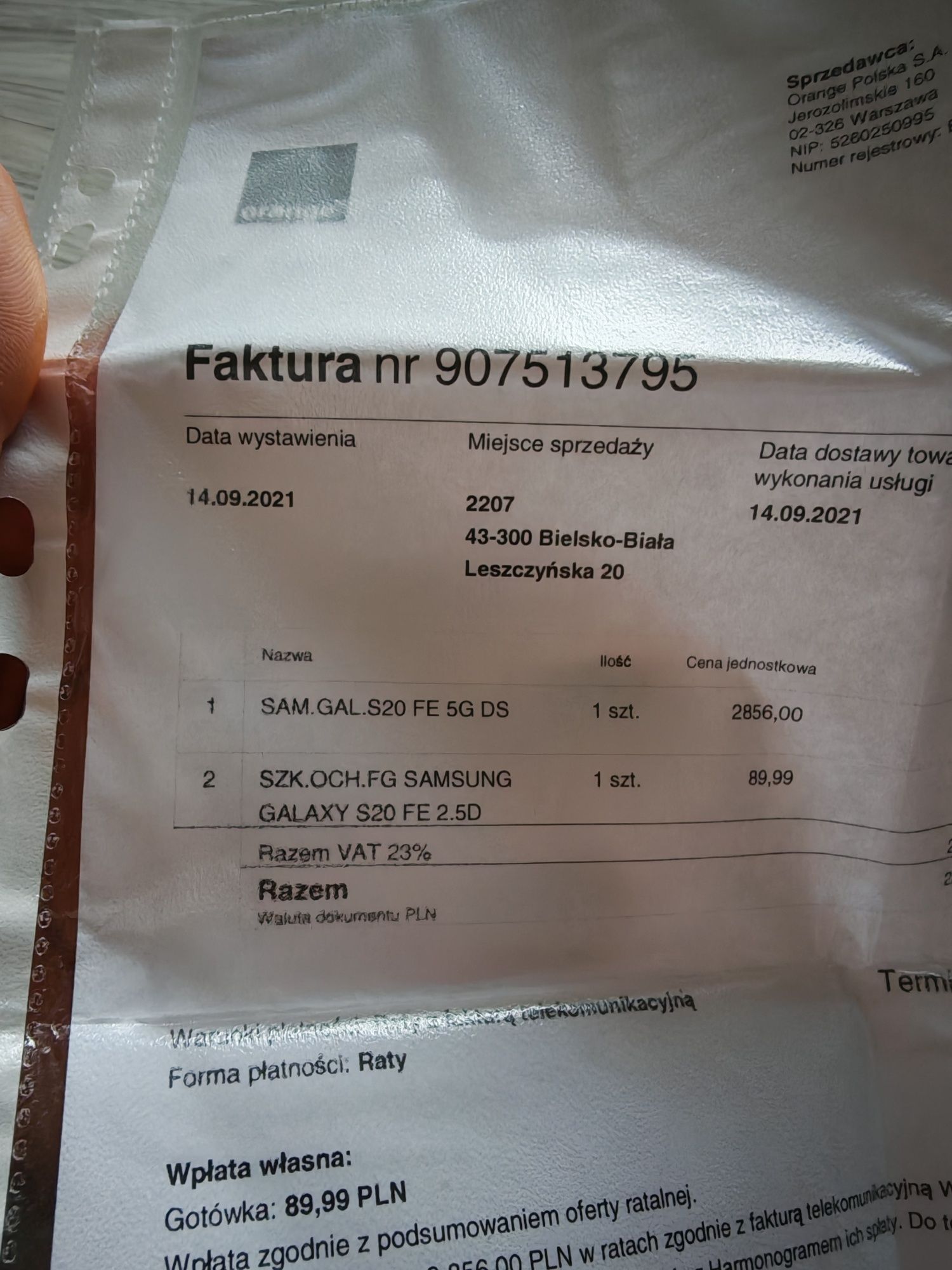 S20 fe 5g 6/128gb snapdagon niebieski