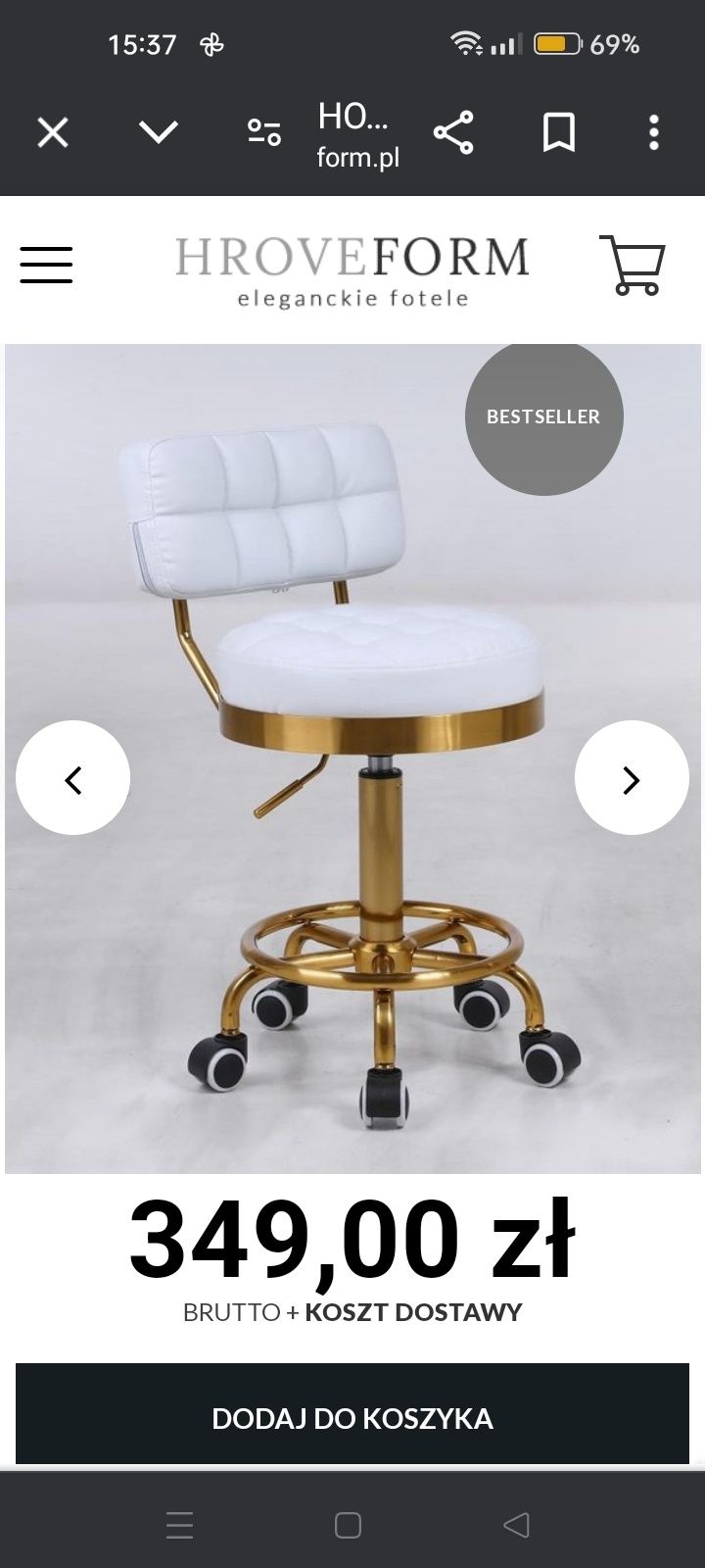 Profesjonalne Krzesło kosmetyczne