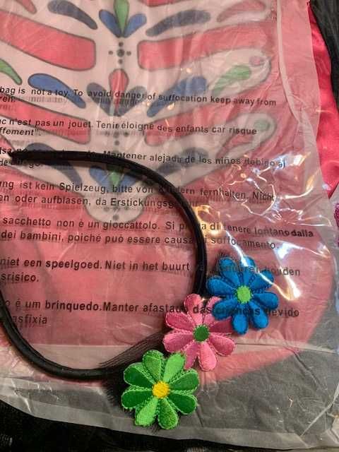 Strój na halloween, bal sukienka + opaska wiek 7-9lat Nowy