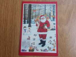 Kartka świąteczna bożonarodzeniowa Mikołaj z prezentami AMUN Racibórz