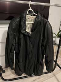 Płaszcz męski skórzany w stylu Vintage XL