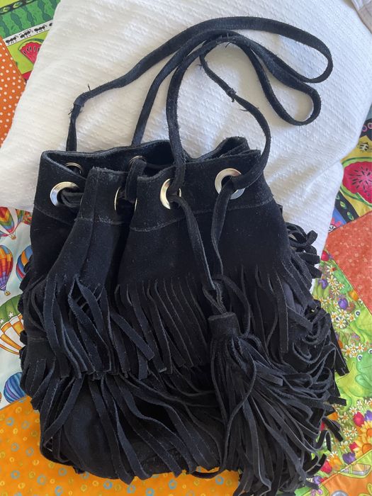 Bolsa em pele / camurça da Zara