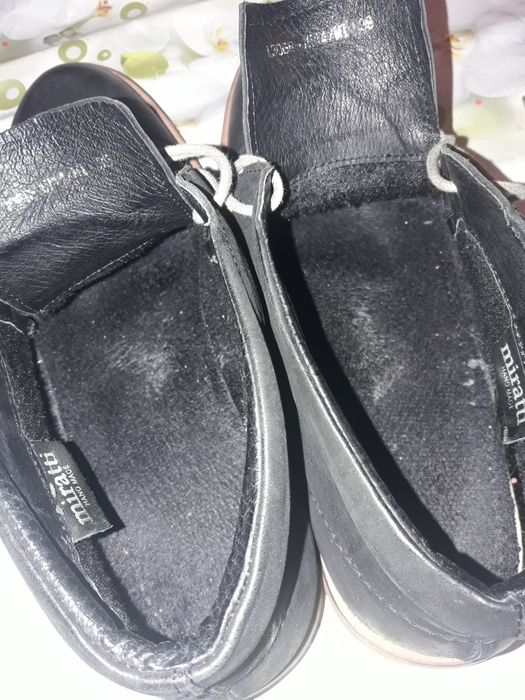 Ботинки мужские зимние Miratti 1222-76 чёрные кожа утеплённые 40 26 см