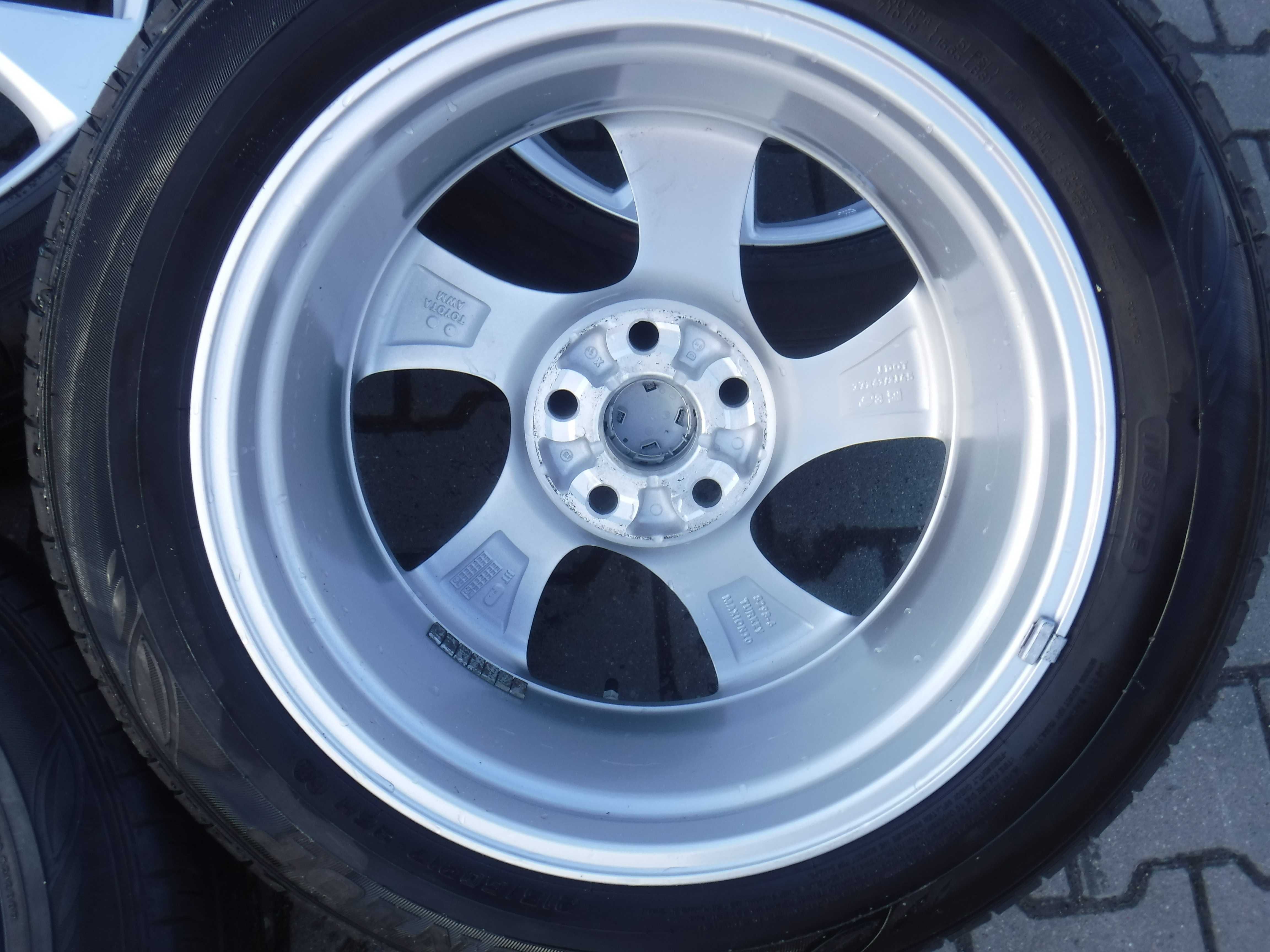 4szt. Alufelgi Toyota 17cal. szer.6,5J ET45 5x114,3