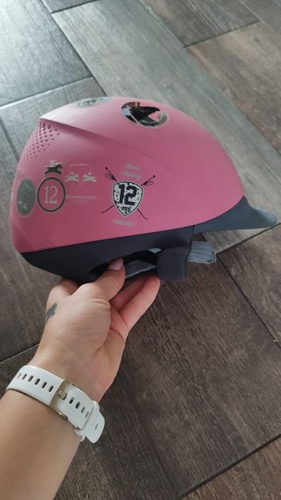 Kask jeździecki Fouganza – rozmiar 49-51, różowy