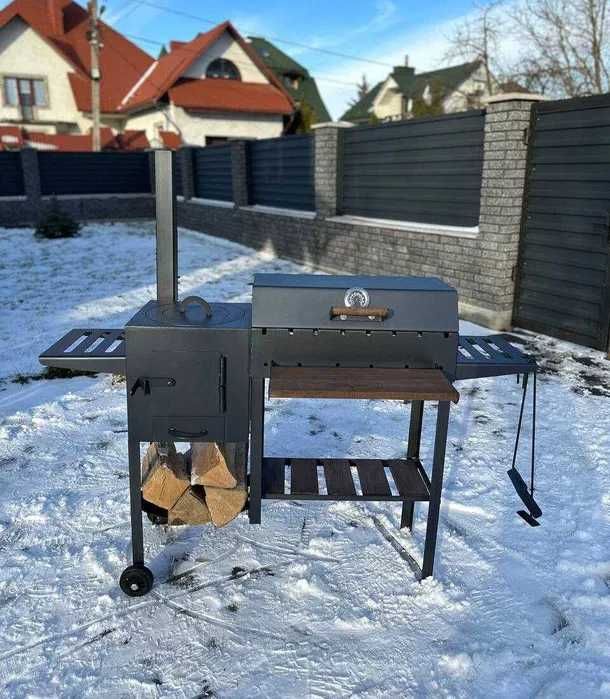 Мангал-гриль 3 в 1 з пічкою! Мангал для шашлику та казана! Мангал 4 мм