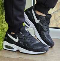 Мужские Чёрные Кроссовки Nike Кожаные Air Max 2 Найк 90