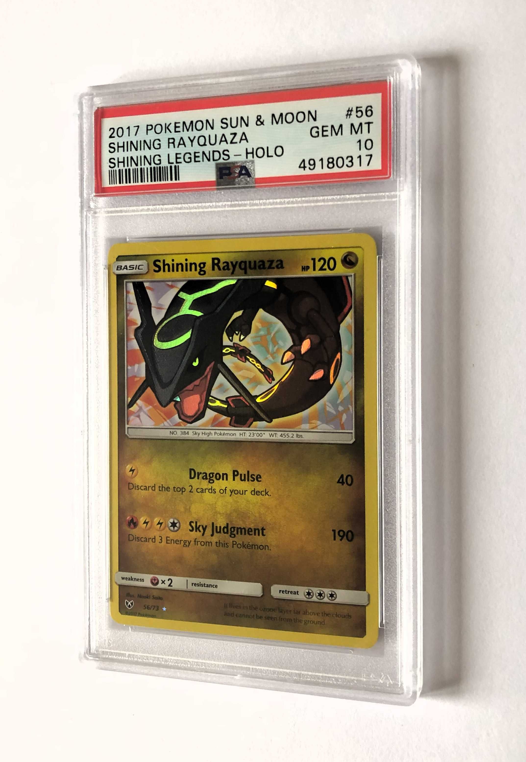 PSA 10 Pokemon Shining Rayquaza 2017 Shining Legends 56/73 Holo