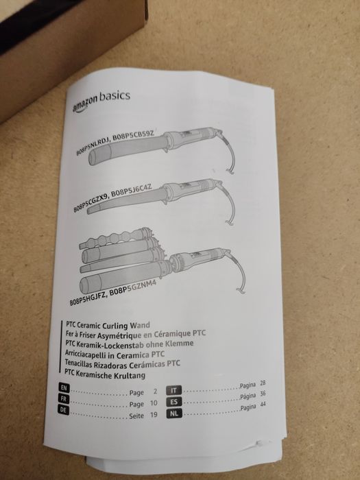 Ceramiczna lokówka Amazon Basics 2.5cm czarna