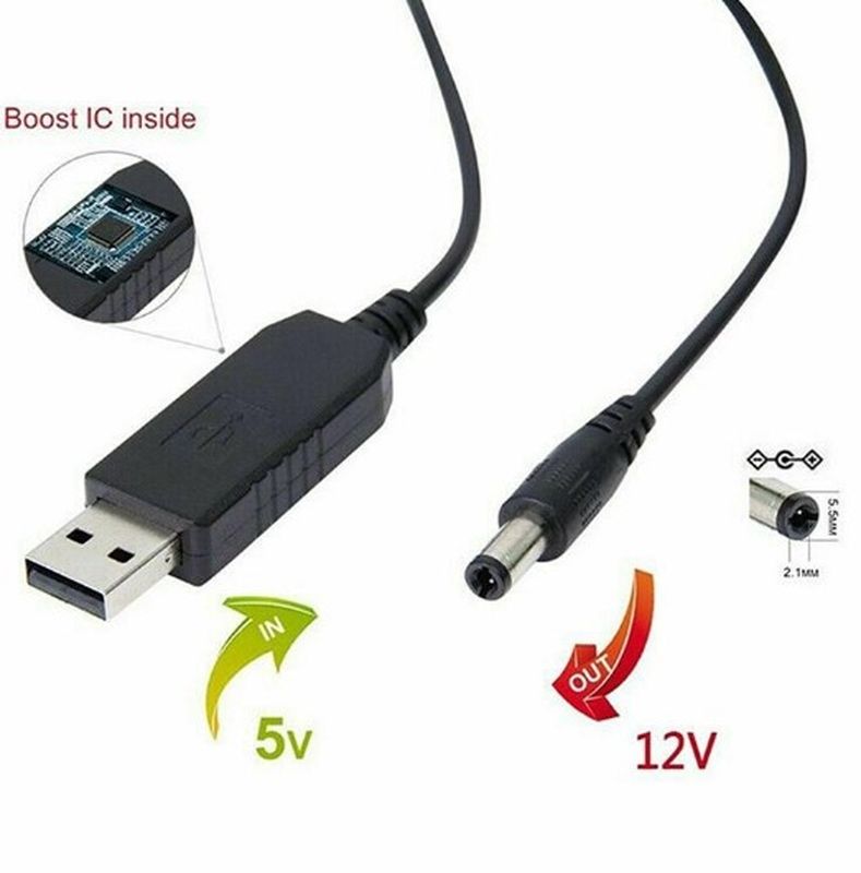 Кабель USB DC для живлення роутера USB 5V до 12V