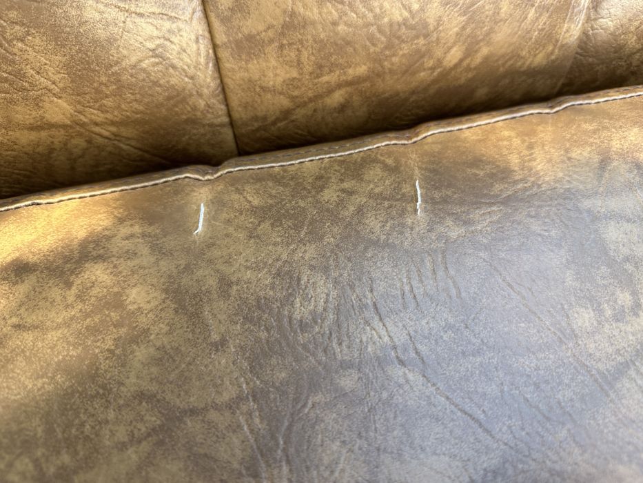 Zestaw dwóch kanap Chesterfield chesterfieldy brązowe 200 cm