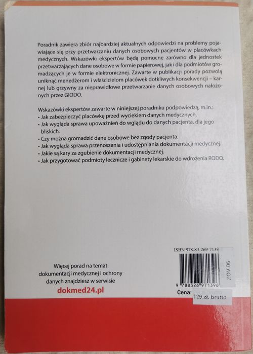 Ochrona danych medycznych i osobowych pacjentów zgodnie z RODO + CD