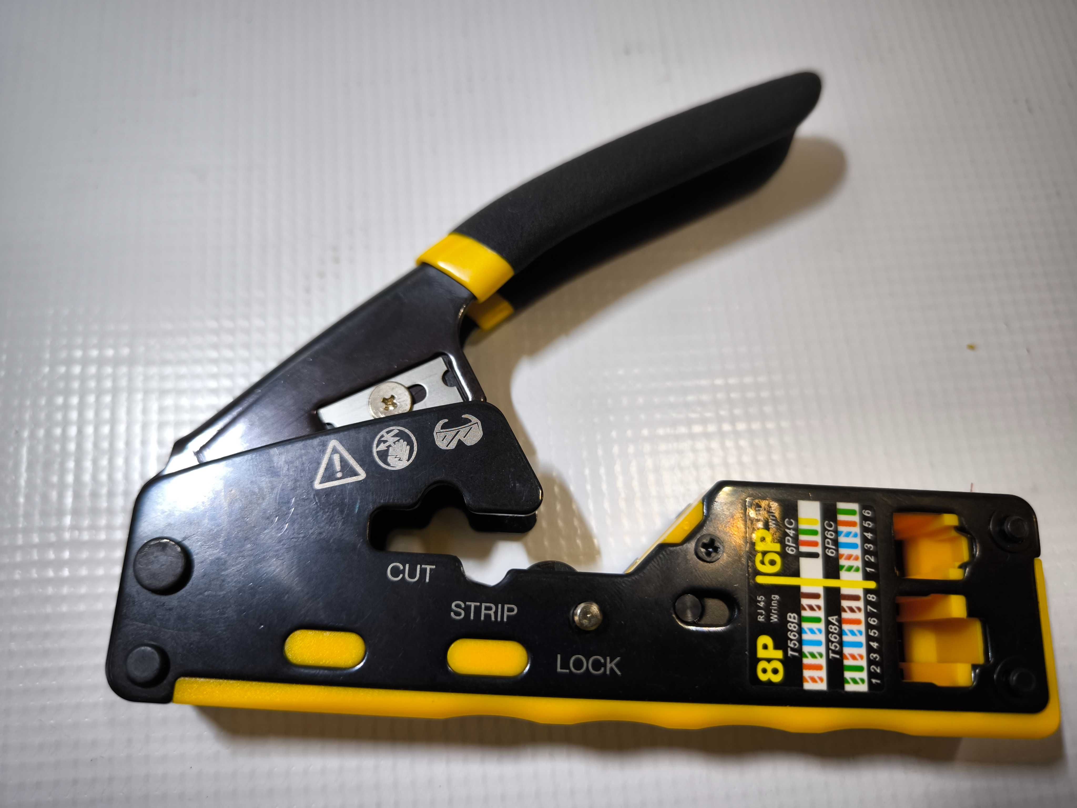 Końcówki RJ45kat5e przelotowe zaciskarka RJ45 Ściągacz izolacji tester
