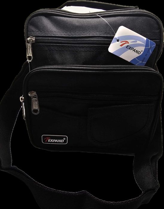 Torba męska na ramię saszetka do pracy, pojemna, listonoszka z paskiem