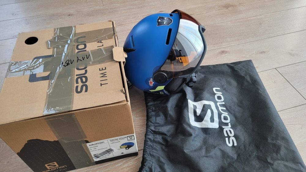 Kask narciarski dziecięcy junior Salomon Grom Visor z goglami 53-56cm