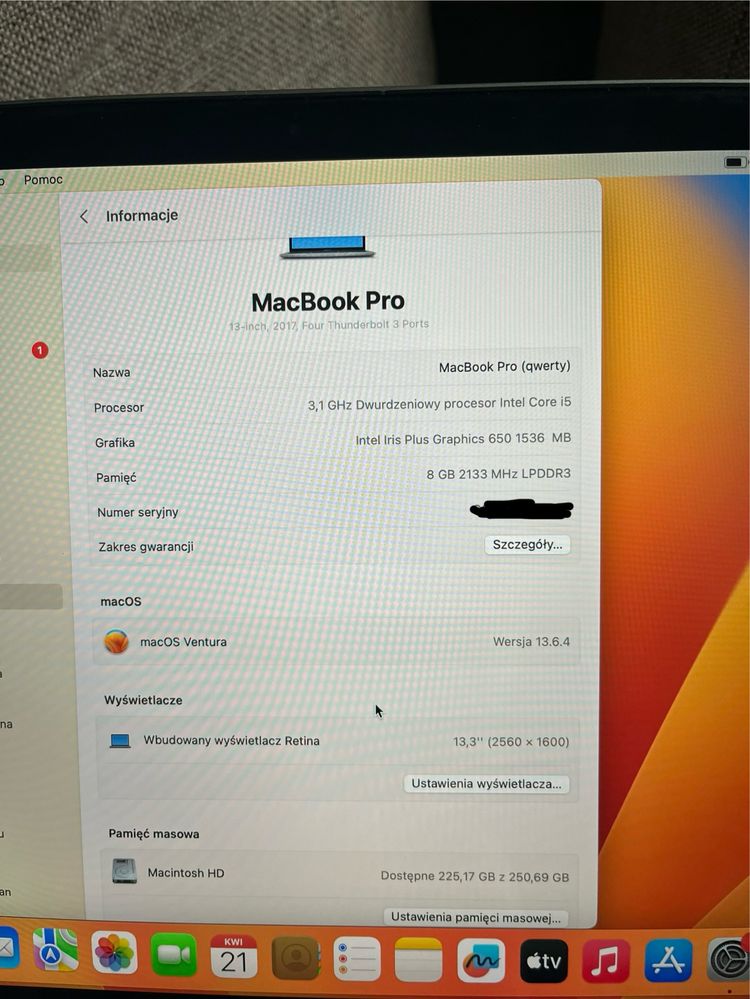 MacBook Pro 13 , 2017