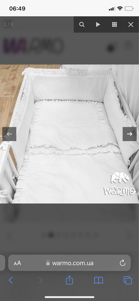 Комплект детского постельного белья WARMO, 100% хлопок