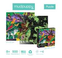 puzzle, las, zwierzęta, 500 szt, 8+, świecą w ciemności, Mudpuppy