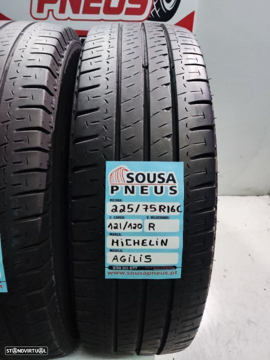 2 pneus semi novos michelin 225-75r16 c - oferta dos portes