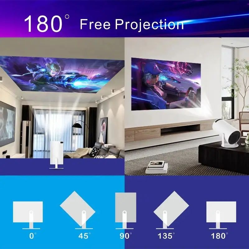 Портативный проектор HD Android 11/WiFi 6/Bluetooth 5.0 кинотеатр NEW!