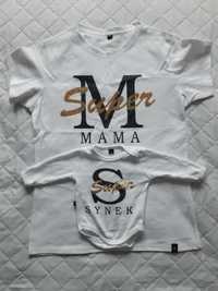 Body Super Synek + koszulka Super Mama (rozm. 56 + M)