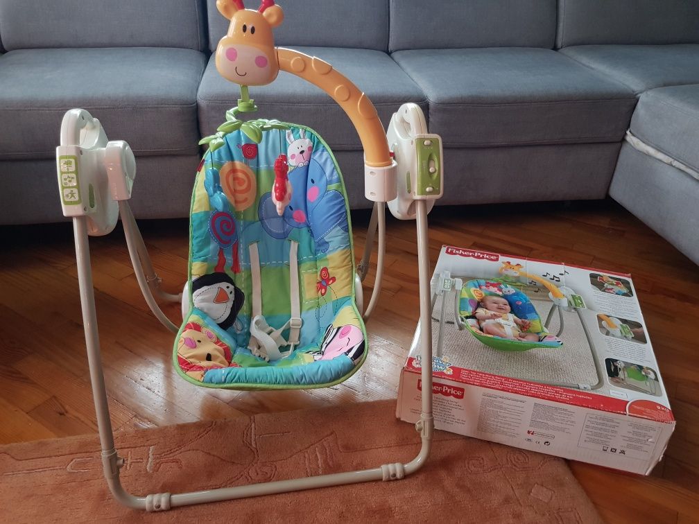 Lezaczek bujaczek hustawka Fisher Price